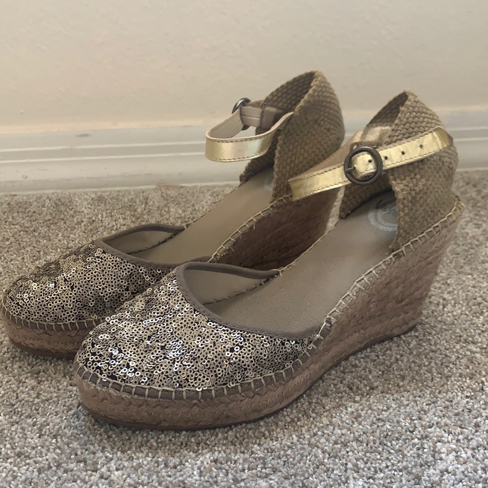 Vidorreta Sequins Espadrilles Wedges Sandal
